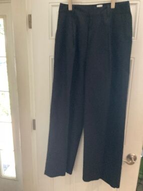 Black linen pants high rise